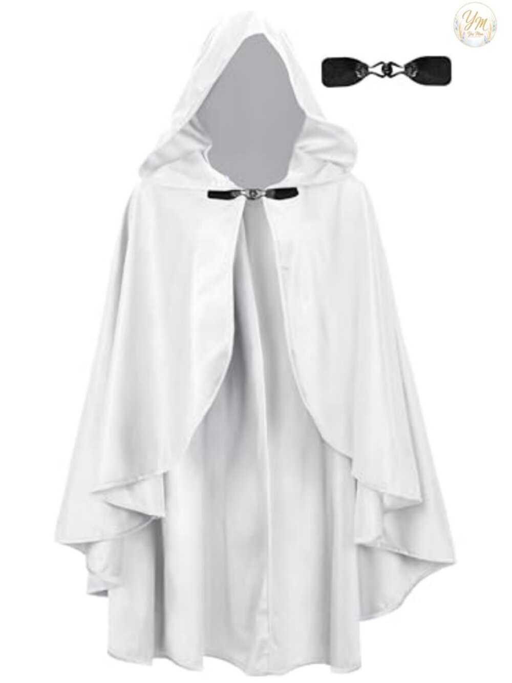 UQJE Faux Velvet Medieval Hooded Cloak Renaissance Costume Cape LARP